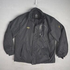 Wantdo Mens Mountain Waterproof Ski Jacket Black Fleece Lined Winter Coat Large